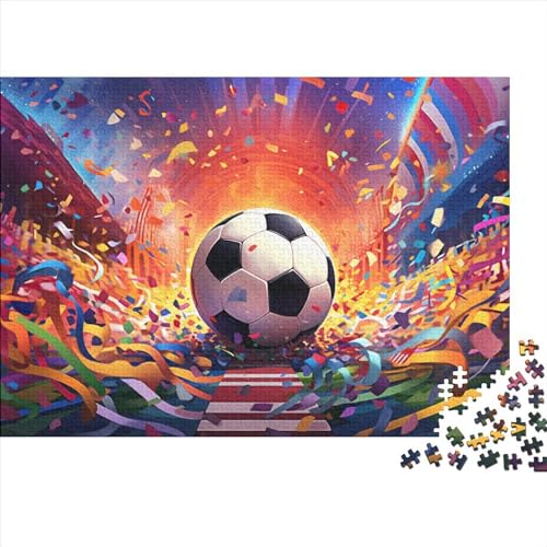 Fußball Puzzles 1000 Teile Bunter Fußball Erwachsene Geburtstag Moderne Wohnkultur Family Challenging Spiele Lernspiel Stress Relief Toy 1000pcs (75x50cm) von JNLWJFFF