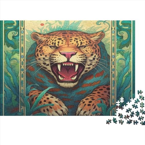 Gepard Puzzles 1000 Teile Krawatter Erwachsene Lernspiel Home Decor Geschicklichkeitsspiel Für Die Ganze Familie Geburtstag Stress Relief 1000pcs (75x50cm) von JNLWJFFF