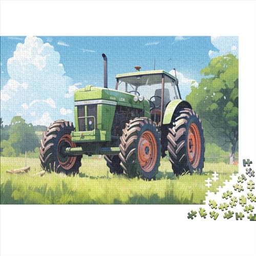 Grüner Traktor Puzzle 1000 Teile Farming Tools Für Erwachsene Lernspiel Familie Challenging Games Geburtstag Wohnkultur Stress Relief 1000pcs (75x50cm) von JNLWJFFF
