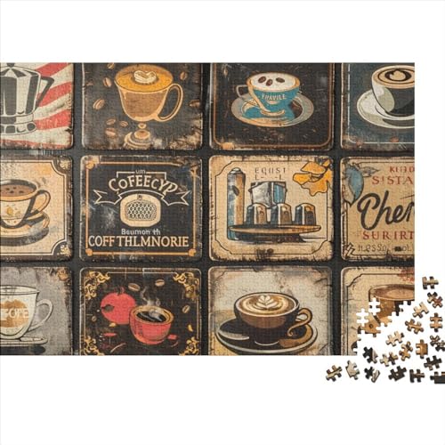 Kaffeetasse 1000 Teile Verschiedene Kaffeetassen Für Erwachsene Puzzle Wohnkultur Family Challenging Spiele Lernspiel Geburtstag Stress Relief 300pcs (40x28cm) von JNLWJFFF