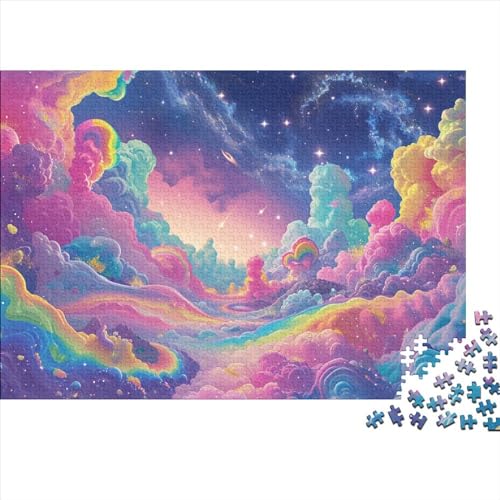 Regenbogen Puzzle Erwachsene 1000 Teile Schöne Wolken Geburtstag Lernspiel Wohnkultur Geschicklichkeitsspiel Für Die Ganze Familie Stress Relief 1000pcs (75x50cm) von JNLWJFFF