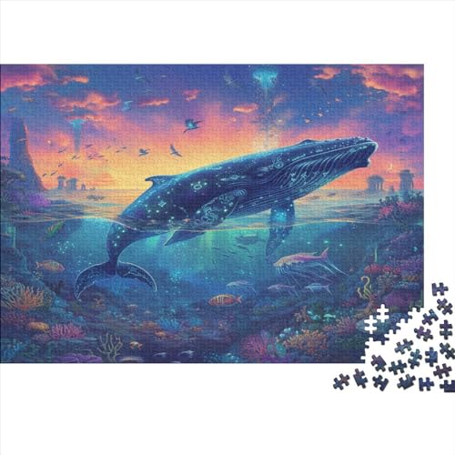 Wale Für Erwachsene Puzzles 1000 Teile Landschaft Lernspiel Geburtstag Moderne Wohnkultur Family Challenging Games Stress Relief 1000pcs (75x50cm) von JNLWJFFF