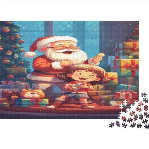 Weihnachtsmann Puzzles 1000 Teile Zeichentrickfilm Für Erwachsene Moderne Wohnkultur Geburtstag EduKatzenional Game Familie Challenging Games Stress Relief 300pcs (40x28cm) von JNLWJFFF