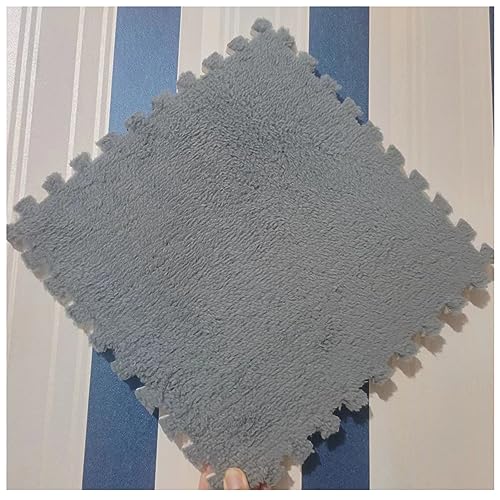 Ineinandergreifende Teppich-Puzzle-Fliesen, 30 x 30 cm, quadratische Plüschschaum-Bodenfliesen, Schlafzimmer, schalldichte Teppichfliesen, flauschige Schaumstoff-Bodenmatte für Zuhause, Spielzimmer, Ineinandergreifende Teppich-Puzzle-Fliesen, 30 x 30 cm, quadratische Plüschschaum-Bodenfliesen, Schlafzimmer, schalldichte Teppichfliesen, flauschige Schaumstoff-Bodenmatte für Zuhause, Spielzimmer, von JNTFNE
