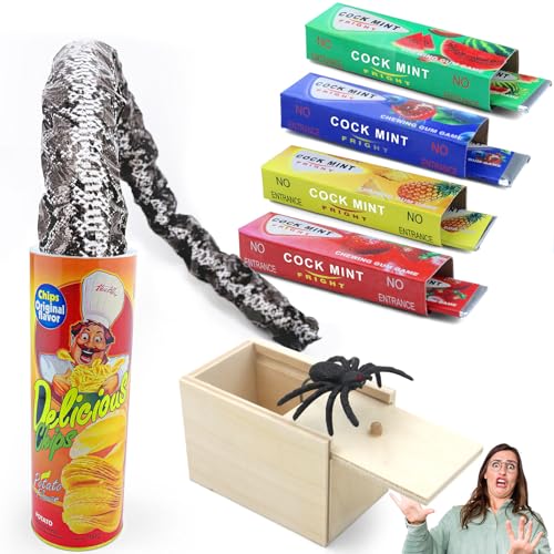 JNZLT 6 Stuck Scherzartikel Set, Prank Box, Holzfarbe Spider Prank, Realistisch und interessant für Party Geschenk Geburtstags Aprilscherz Halloween Requisiten JNZLT 6 Stuck Scherzartikel Set, Prank Box, Holzfarbe Spider Prank, Realistisch und interessant für Party Geschenk Geburtstags Aprilscherz Halloween Requisiten von JNZLT
