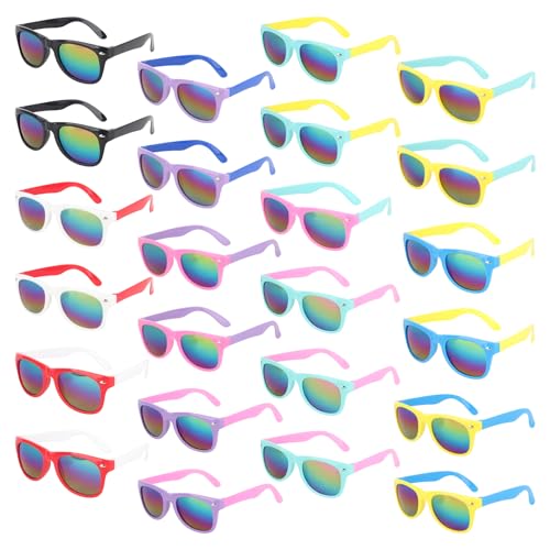 JOAASU 24 Stück Kinder-Sonnenbrillen, mehrfarbige Sonnenbrille, Neonbrille mit UV-Schutz, lustige Partybrille, ideal für Strand, Pool, Geburtstag, Abschlussfeier, Partygeschenke und Zubehör JOAASU 24 Stück Kinder-Sonnenbrillen, mehrfarbige Sonnenbrille, Neonbrille mit UV-Schutz, lustige Partybrille, ideal für Strand, Pool, Geburtstag, Abschlussfeier, Partygeschenke und Zubehör von JOAASU