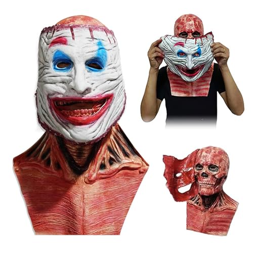 JOAASU Doppellagige Magnetische Gruselige Halloween Masken, Halloween Schädel Maske, Schädel Maske Doppellagig, Gruselige Clown Masken, Kann aufreißen für Männer Frauen Erwachsene Party Cosplay von JOAASU