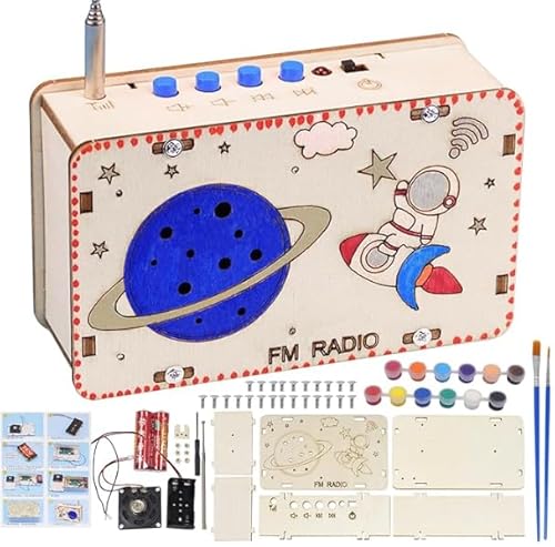 JOAASU Radio Bausatz, DIY Kits Holz Radio, Holz Lautsprecher Bausatz, FM-Rundfunk Experimente Wissenschaft für Kinder, Lackierbares Spielzeug, STEM-Spielzeug für Alter 8-12 Jahre JOAASU Radio Bausatz, DIY Kits Holz Radio, Holz Lautsprecher Bausatz, FM-Rundfunk Experimente Wissenschaft für Kinder, Lackierbares Spielzeug, STEM-Spielzeug für Alter 8-12 Jahre von JOAASU