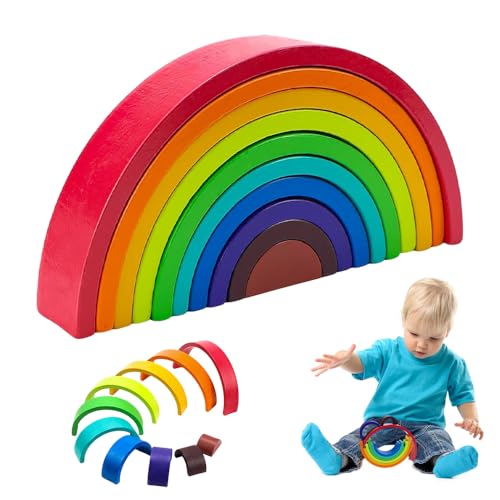 JOAASU Stapelbares Regenbogenspielzeug aus Holz von JOAASU