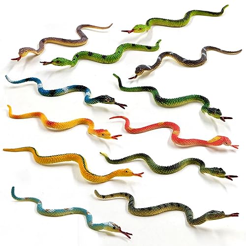 JOCXZI 24 Stück gummischlangen Spielzeug-Kunststoff Schlangen Regenwald Schlangen Realistische Gummi Schlange Verschiedene Bunte Gefälschte Schlange Garten-Requisiten Streiche Halloween-Dekoration JOCXZI 24 Stück gummischlangen Spielzeug-Kunststoff Schlangen Regenwald Schlangen Realistische Gummi Schlange Verschiedene Bunte Gefälschte Schlange Garten-Requisiten Streiche Halloween-Dekoration von JOCXZI