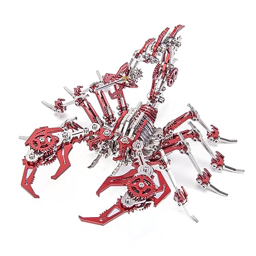 3D Metall Puzzle Skorpion König Kit, 300+Teile Mechanische Punk 3D Metall Skorpion Jigsaw Puzzle Modellbausatz für Erwachsene Geschenk Ornamente Adventskalender 2023 Puzzle von JOENI