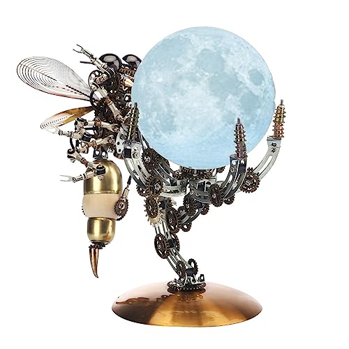 JOENI 3D Metall Puzzle Mechanische Wespe Modell Bausatz mit Lampe, 627 Teile DIY Metall Mechanische Puzzle Laserschnitt Modell Dekorationen Geschenk JOENI 3D Metall Puzzle Mechanische Wespe Modell Bausatz mit Lampe, 627 Teile DIY Metall Mechanische Puzzle Laserschnitt Modell Dekorationen Geschenk von JOENI