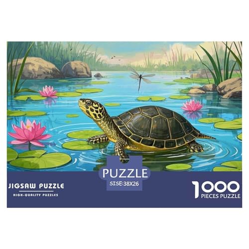 Afrikanische Sideneck Schildkröte 1000 Piece Jigsaw Puzzle for Adults Family Challenge Toys Stress Relief Puzzle Exercise The Memory of The Brain for The Whole for Women, Gifts for Afrikanische Sideneck Schildkröte 1000 Piece Jigsaw Puzzle for Adults Family Challenge Toys Stress Relief Puzzle Exercise The Memory of The Brain for The Whole for Women, Gifts for von JOFHYYSIE