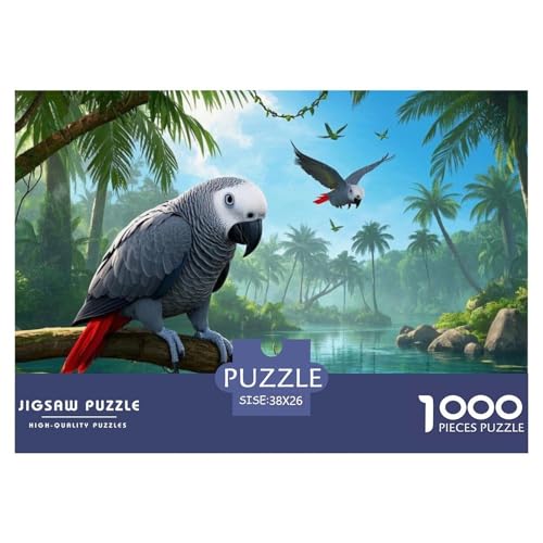 Afrikanischer Grauer Papagei 1000 Piece Jigsaw Puzzle for Adults Family Challenge Toys Stress Relief Puzzle Cultivate The Spirit of Teamwork for Men, Women, Elders, Seniors 38x26cm/1000pcs Afrikanischer Grauer Papagei 1000 Piece Jigsaw Puzzle for Adults Family Challenge Toys Stress Relief Puzzle Cultivate The Spirit of Teamwork for Men, Women, Elders, Seniors 38x26cm/1000pcs von JOFHYYSIE