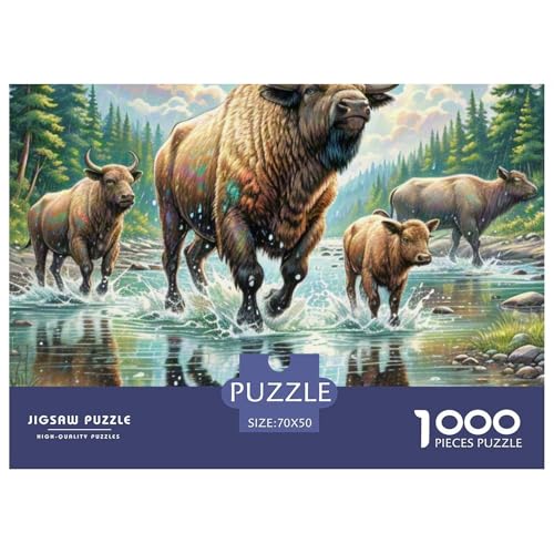 Amerikanischer Bison 1000 Piece Jigsaw Puzzle for Adults EduKatzeional Games Stress Relief Puzzle Exercise The Memory of The Brain for Adults and Kids, Age 12 Years Up 70x50cm/1000pcs Amerikanischer Bison 1000 Piece Jigsaw Puzzle for Adults EduKatzeional Games Stress Relief Puzzle Exercise The Memory of The Brain for Adults and Kids, Age 12 Years Up 70x50cm/1000pcs von JOFHYYSIE
