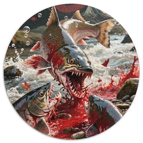 Atlantischer Lachs 1000 Teile Puzzle Für Erwachsene Bildungspiele Stresslindernde Unterhaltung Teamgeist Pflegen Für Die Ganze Familie, Geschenke Für Frauen & Männer 1000pcs (67.5x67.5cm) von JOFHYYSIE
