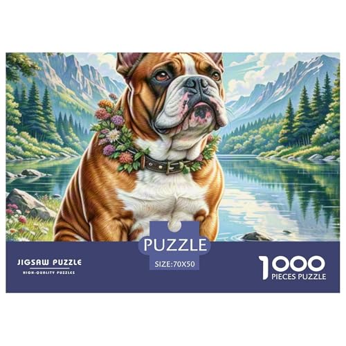 BULLHund Terrier 1000 Pieces Jigsaw Puzzles for Adults Challenging Game Stress Relieving Entertainment Exercise The Memory of The Brain for Men, Women, Elders, Seniors 70x50cm/1000pcs BULLHund Terrier 1000 Pieces Jigsaw Puzzles for Adults Challenging Game Stress Relieving Entertainment Exercise The Memory of The Brain for Men, Women, Elders, Seniors 70x50cm/1000pcs von JOFHYYSIE