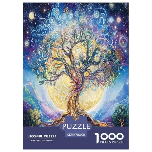 Baum des Lebens 1000 Teile Puzzle Für Erwachsene Familien-Challenge-Spielzeuge Stresslindernde Unterhaltung Teamgeist Pflegen Für Familien-DekoRatteionen 70x50cm/1000pcs von JOFHYYSIE