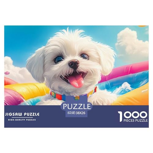 Bichon Frise 1000 Piece Jigsaw Puzzle for Adults EduKatzeional Games Stress Relief Puzzle Exercise The Memory of The Brain for Adults and Kids, Age 12 Years Up 38x26cm/1000pcs Bichon Frise 1000 Piece Jigsaw Puzzle for Adults EduKatzeional Games Stress Relief Puzzle Exercise The Memory of The Brain for Adults and Kids, Age 12 Years Up 38x26cm/1000pcs von JOFHYYSIE