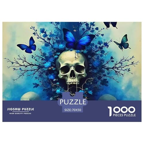 Blauer Schädel 1000 Teile Puzzle Für Erwachsene Herausforderndes Spiel Stresslindernde Unterhaltung Teamgeist Pflegen Für Erwachsene Geschenke 70x50cm/1000pcs Blauer Schädel 1000 Teile Puzzle Für Erwachsene Herausforderndes Spiel Stresslindernde Unterhaltung Teamgeist Pflegen Für Erwachsene Geschenke 70x50cm/1000pcs von JOFHYYSIE
