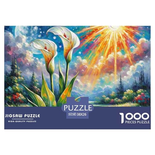 Calla Lilie 1000 Pieces Jigsaw Puzzles for Adults Challenging Game Stress Relieving Entertainment Cultivate The Spirit of Teamwork for Men, Women, Elders, Seniors 38x26cm/1000pcs von JOFHYYSIE