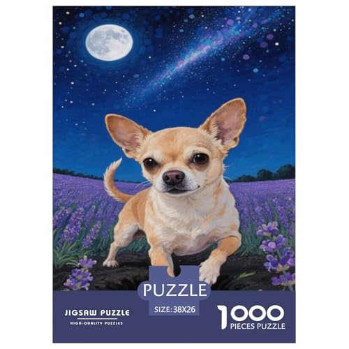 Chihuahua 1000 Teile Puzzle Für Erwachsene Familien-Challenge-Spielzeuge Stresslindernde Unterhaltung Teamgeist Pflegen Für Erwachsene Geschenke 38x26cm/1000pcs von JOFHYYSIE