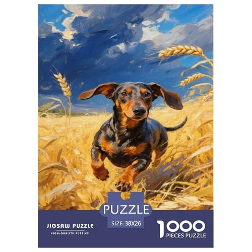 Dachshund 1000 Teile Puzzle Für Erwachsene Familien-Challenge-Spielzeuge Stresslindernde Unterhaltung Teamgeist Pflegen Für Männer, Frauen, Ältere 38x26cm/1000pcs Dachshund 1000 Teile Puzzle Für Erwachsene Familien-Challenge-Spielzeuge Stresslindernde Unterhaltung Teamgeist Pflegen Für Männer, Frauen, Ältere 38x26cm/1000pcs von JOFHYYSIE
