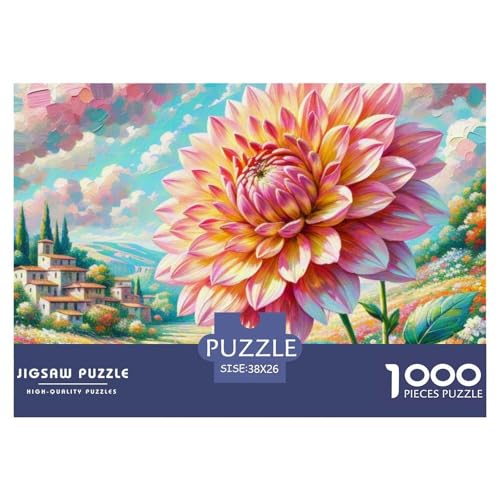 Dahlia 1000 Piece Jigsaw Puzzle for Adults EduKatzeional Games Stress Relief Puzzle Cultivate The Spirit of Teamwork for Adults Gifts 38x26cm/1000pcs von JOFHYYSIE