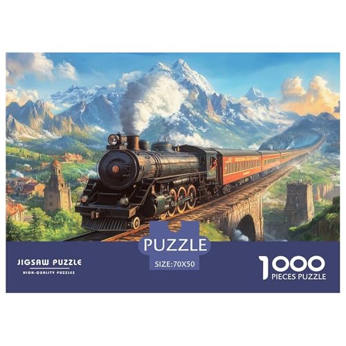 Dampfzug 1000 Pieces Jigsaw Puzzles for Adults EduKatzeional Games Stress Relieving Entertainment Exercise The Memory of The Brain for The Whole for Women, Gifts for Men 70x50cm/100 Dampfzug 1000 Pieces Jigsaw Puzzles for Adults EduKatzeional Games Stress Relieving Entertainment Exercise The Memory of The Brain for The Whole for Women, Gifts for Men 70x50cm/100 von JOFHYYSIE