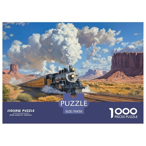 Dampfzug 1000 Pieces Jigsaw Puzzles for Adults Family Challenge Toys Stress Relieving Entertainment Exercise The Memory of The Brain for The Whole for Women, Gifts for Men 70x50cm/1 Dampfzug 1000 Pieces Jigsaw Puzzles for Adults Family Challenge Toys Stress Relieving Entertainment Exercise The Memory of The Brain for The Whole for Women, Gifts for Men 70x50cm/1 von JOFHYYSIE