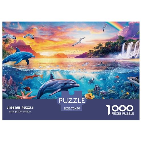 Delphin 1000 Pieces Jigsaw Puzzles for Adults Challenging Game Stress Relieving Entertainment Exercise The Memory of The Brain for The Whole for Women, Gifts for Men 70x50cm/1000pcs Delphin 1000 Pieces Jigsaw Puzzles for Adults Challenging Game Stress Relieving Entertainment Exercise The Memory of The Brain for The Whole for Women, Gifts for Men 70x50cm/1000pcs von JOFHYYSIE