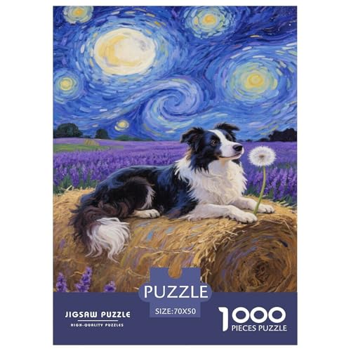 Der Border Collie 1000 Teile Puzzle Für Erwachsene Familien-Challenge-Spielzeuge Stressabbau-Puzzle Teamgeist Pflegen Für Männer, Frauen, Ältere 70x50cm/1000pcs Der Border Collie 1000 Teile Puzzle Für Erwachsene Familien-Challenge-Spielzeuge Stressabbau-Puzzle Teamgeist Pflegen Für Männer, Frauen, Ältere 70x50cm/1000pcs von JOFHYYSIE