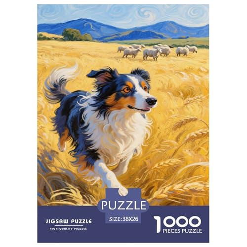 Der Border Collie 1000 Teile Puzzle Für Erwachsene Familien-Challenge-Spielzeuge Stresslindernde Unterhaltung Teamgeist Pflegen Für Familien-DekoRatteionen 38x26cm/1000pcs Der Border Collie 1000 Teile Puzzle Für Erwachsene Familien-Challenge-Spielzeuge Stresslindernde Unterhaltung Teamgeist Pflegen Für Familien-DekoRatteionen 38x26cm/1000pcs von JOFHYYSIE