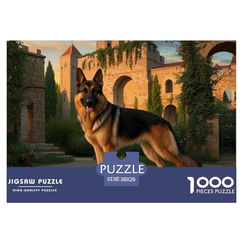 Deutscher Schäfer 1000 Pieces Jigsaw Puzzles for Adults EduKatzeional Games Stress Relieving Entertainment Cultivate The Spirit of Teamwork for Family DecoRatteteions 38x26cm/1000pcs von JOFHYYSIE