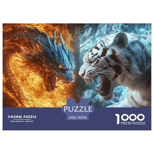 Drachen Tiger 1000 Piece Jigsaw Puzzle for Adults Family Challenge Toys Stress Relief Puzzle Exercise The Memory of The Brain for Adults and Kids, Age 12 Years Up 70x50cm/1000pcs Drachen Tiger 1000 Piece Jigsaw Puzzle for Adults Family Challenge Toys Stress Relief Puzzle Exercise The Memory of The Brain for Adults and Kids, Age 12 Years Up 70x50cm/1000pcs von JOFHYYSIE