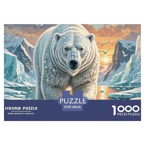 Eisbär 1000 Piece Jigsaw Puzzle for Adults Challenging Game Stress Relief Puzzle Cultivate The Spirit of Teamwork for Adults Gifts 38x26cm/1000pcs von JOFHYYSIE