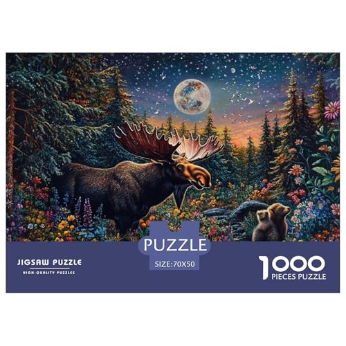 Elch 1000 Piece Jigsaw Puzzle for Adults Family Challenge Toys Stress Relief Puzzle Exercise The Memory of The Brain for The Whole for Women, Gifts for Men 70x50cm/1000pcs Elch 1000 Piece Jigsaw Puzzle for Adults Family Challenge Toys Stress Relief Puzzle Exercise The Memory of The Brain for The Whole for Women, Gifts for Men 70x50cm/1000pcs von JOFHYYSIE
