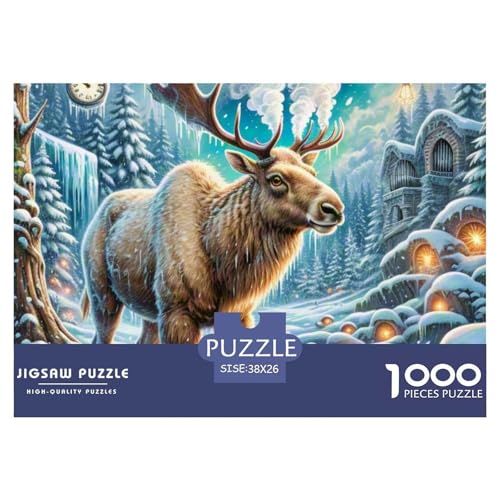 Elch 1000 Pieces Jigsaw Puzzles for Adults EduKatzeional Games Stress Relieving Entertainment Exercise The Memory of The Brain for Adults and Kids, Age 12 Years Up 38x26cm/1000pcs Elch 1000 Pieces Jigsaw Puzzles for Adults EduKatzeional Games Stress Relieving Entertainment Exercise The Memory of The Brain for Adults and Kids, Age 12 Years Up 38x26cm/1000pcs von JOFHYYSIE