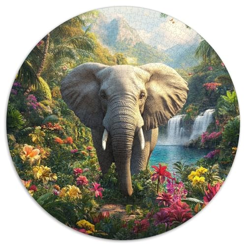 Elefanten 1000 Piece Jigsaw Puzzle for Adults EduKatzeional Games Stress Relief Puzzle Exercise The Memory of The Brain for Men, Women, Elders, Seniors 1000pcs (67.5x67.5cm) von JOFHYYSIE