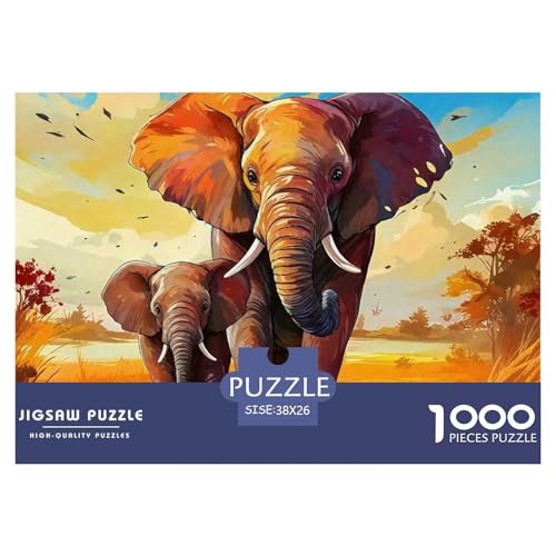 Elefanten 1000 Teile Puzzle Für Erwachsene Bildungspiele Stressabbau-Puzzle Gedächtnis des Gehirns Trainieren Für Erwachsene Und Kinder Ab 14 Jahren 38x26cm/1000pcs Elefanten 1000 Teile Puzzle Für Erwachsene Bildungspiele Stressabbau-Puzzle Gedächtnis des Gehirns Trainieren Für Erwachsene Und Kinder Ab 14 Jahren 38x26cm/1000pcs von JOFHYYSIE