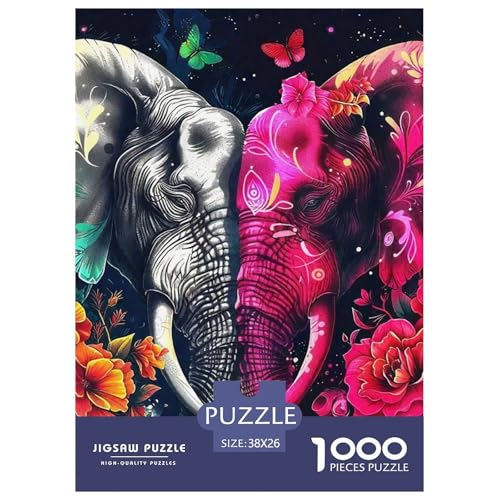 Elefanten 1000 Teile Puzzle Für Erwachsene Familien-Challenge-Spielzeuge Stressabbau-Puzzle Gedächtnis des Gehirns Trainieren Für Erwachsene Und Kinder Ab 14 Jahren 38x26cm/1000pcs Elefanten 1000 Teile Puzzle Für Erwachsene Familien-Challenge-Spielzeuge Stressabbau-Puzzle Gedächtnis des Gehirns Trainieren Für Erwachsene Und Kinder Ab 14 Jahren 38x26cm/1000pcs von JOFHYYSIE