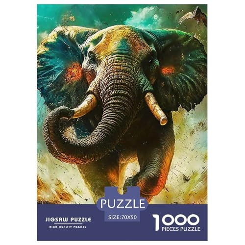 Elefanten 1000 Teile Puzzle Für Erwachsene Familien-Challenge-Spielzeuge Stressabbau-Puzzle Teamgeist Pflegen Für Familien-Dekorationen 70x50cm/1000pcs Elefanten 1000 Teile Puzzle Für Erwachsene Familien-Challenge-Spielzeuge Stressabbau-Puzzle Teamgeist Pflegen Für Familien-Dekorationen 70x50cm/1000pcs von JOFHYYSIE