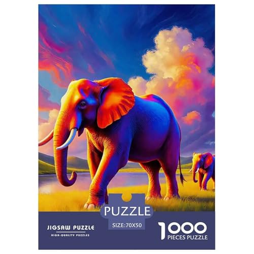 Elefanten 1000 Teile Puzzle Für Erwachsene Familien-Challenge-Spielzeuge Stressabbau-Puzzle Teamgeist Pflegen Für Männer, Frauen, Ältere 70x50cm/1000pcs Elefanten 1000 Teile Puzzle Für Erwachsene Familien-Challenge-Spielzeuge Stressabbau-Puzzle Teamgeist Pflegen Für Männer, Frauen, Ältere 70x50cm/1000pcs von JOFHYYSIE