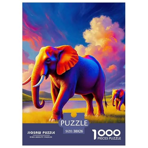 Elefanten 1000 Teile Puzzle Für Erwachsene Familien-Challenge-Spielzeuge Stresslindernde Unterhaltung Teamgeist Pflegen Für Familien-Dekorationen 38x26cm/1000pcs Elefanten 1000 Teile Puzzle Für Erwachsene Familien-Challenge-Spielzeuge Stresslindernde Unterhaltung Teamgeist Pflegen Für Familien-Dekorationen 38x26cm/1000pcs von JOFHYYSIE