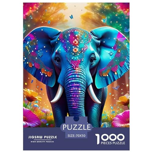 Elefanten 1000 Teile Puzzle Für Erwachsene Familien-Challenge-Spielzeuge Stresslindernde Unterhaltung Teamgeist Pflegen Für Familien-Dekorationen 70x50cm/1000pcs Elefanten 1000 Teile Puzzle Für Erwachsene Familien-Challenge-Spielzeuge Stresslindernde Unterhaltung Teamgeist Pflegen Für Familien-Dekorationen 70x50cm/1000pcs von JOFHYYSIE