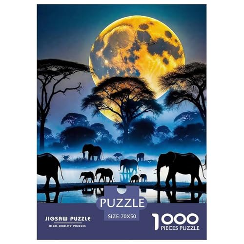 Elefanten 1000 Teile Puzzle Für Erwachsene Familien-Challenge-Spielzeuge Stresslindernde Unterhaltung Teamgeist Pflegen Für Familien-Dekorationen 70x50cm/1000pcs Elefanten 1000 Teile Puzzle Für Erwachsene Familien-Challenge-Spielzeuge Stresslindernde Unterhaltung Teamgeist Pflegen Für Familien-Dekorationen 70x50cm/1000pcs von JOFHYYSIE
