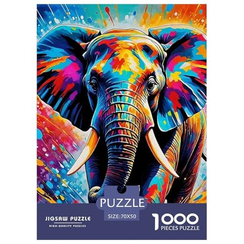 Elefanten 1000 Teile Puzzle Für Erwachsene Familien-Challenge-Spielzeuge Stresslindernde Unterhaltung Teamgeist Pflegen Für Familien-Dekorationen 70x50cm/1000pcs Elefanten 1000 Teile Puzzle Für Erwachsene Familien-Challenge-Spielzeuge Stresslindernde Unterhaltung Teamgeist Pflegen Für Familien-Dekorationen 70x50cm/1000pcs von JOFHYYSIE