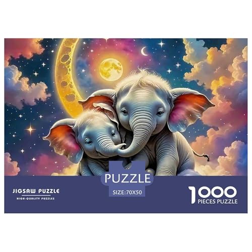 Elefanten 1000 Teile Puzzle Für Erwachsene Herausforderndes Spiel Stressabbau-Puzzle Gedächtnis des Gehirns Trainieren Für Erwachsene Und Kinder Ab 14 Jahren 70x50cm/1000pcs Elefanten 1000 Teile Puzzle Für Erwachsene Herausforderndes Spiel Stressabbau-Puzzle Gedächtnis des Gehirns Trainieren Für Erwachsene Und Kinder Ab 14 Jahren 70x50cm/1000pcs von JOFHYYSIE