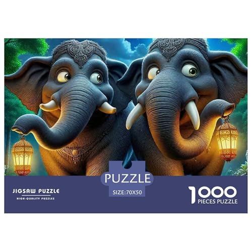 Elefanten 1000 Teile Puzzle Für Erwachsene Herausforderndes Spiel Stressabbau-Puzzle Teamgeist Pflegen Für Familien-Dekorationen 70x50cm/1000pcs Elefanten 1000 Teile Puzzle Für Erwachsene Herausforderndes Spiel Stressabbau-Puzzle Teamgeist Pflegen Für Familien-Dekorationen 70x50cm/1000pcs von JOFHYYSIE