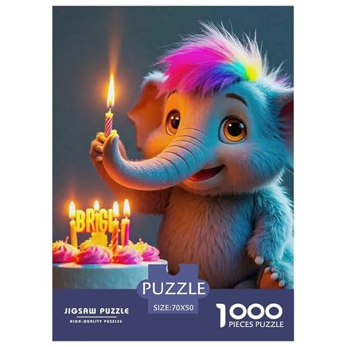 Elefanten 1000 Teile Puzzle Für Erwachsene Herausforderndes Spiel Stresslindernde Unterhaltung Gedächtnis des Gehirns Trainieren Für Männer, Frauen, Ältere 70x50cm/1000pcs Elefanten 1000 Teile Puzzle Für Erwachsene Herausforderndes Spiel Stresslindernde Unterhaltung Gedächtnis des Gehirns Trainieren Für Männer, Frauen, Ältere 70x50cm/1000pcs von JOFHYYSIE